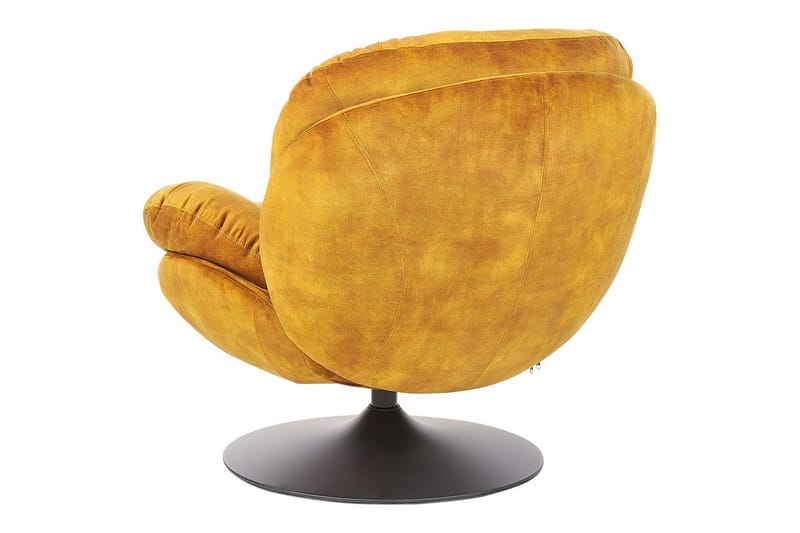 Svingbar lenestol Nolvik - Gul, svart, Gul, Svart - Møbler - Stoler & lenestoler - Lenestoler - Lenestoler uten armlene