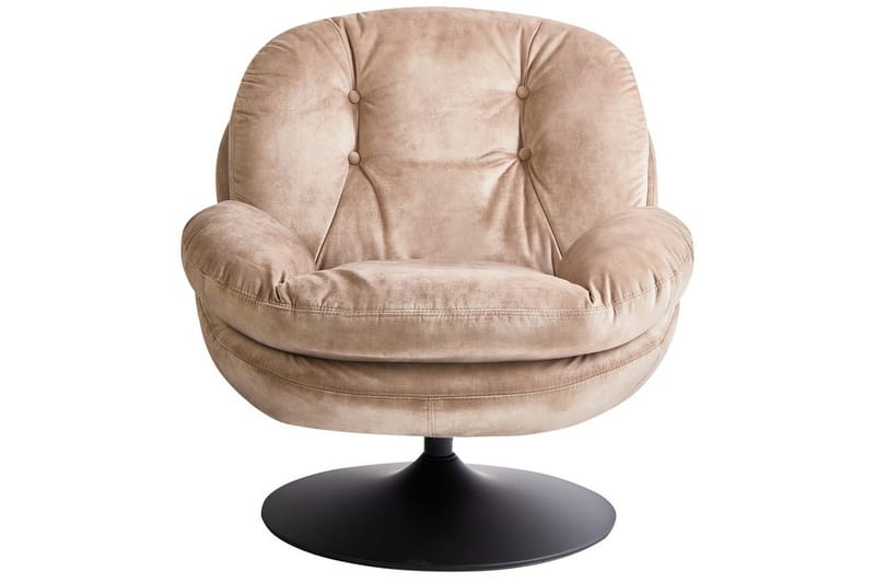 Svingbar lenestol Nolvik - Sandbeige, svart - Møbler - Stoler & lenestoler - Lenestoler - Lenestoler uten armlene
