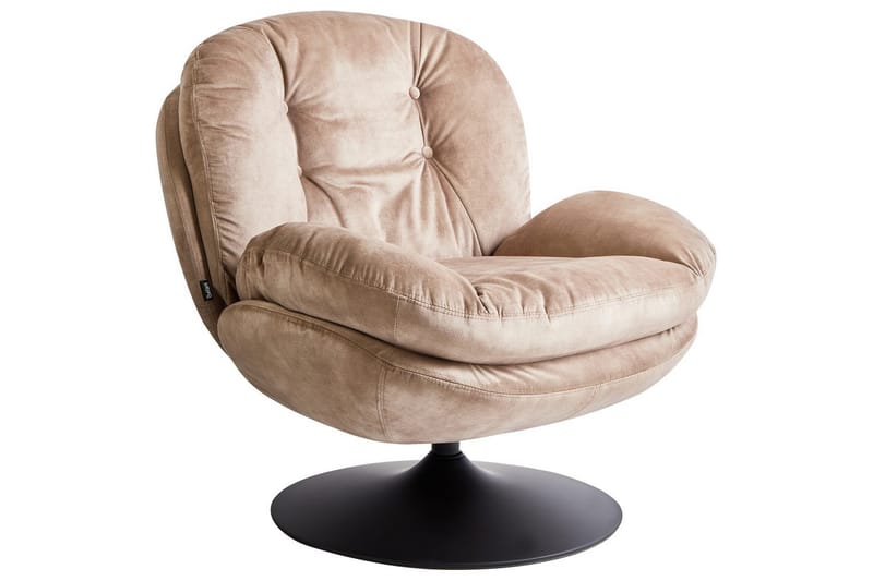 Svingbar lenestol Nolvik - Sandbeige, svart - Møbler - Stoler & lenestoler - Lenestoler - Lenestoler uten armlene