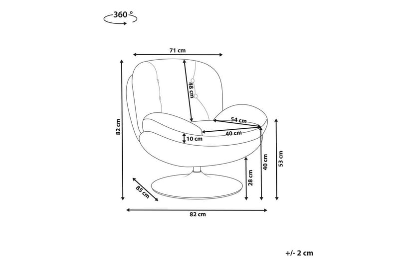 Svingbar lenestol Nolvik - Sandbeige, svart - Møbler - Stoler & lenestoler - Lenestoler - Lenestoler uten armlene