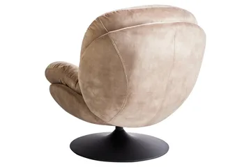 Svingbar lenestol Nolvik - Sandbeige, svart - Møbler - Stoler & lenestoler - Lenestoler - Lenestoler uten armlene
