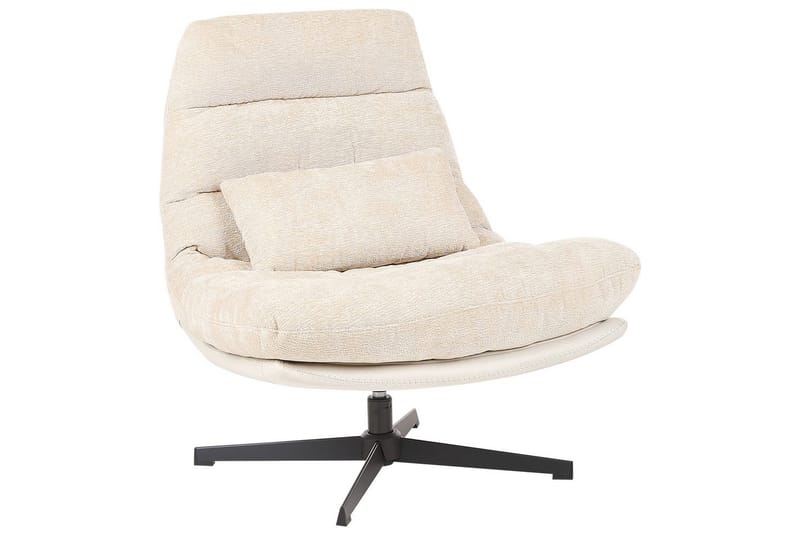 Svingbar lenestol Tovik - Beige, svart - Møbler - Stoler & lenestoler - Lenestoler - Lenestoler uten armlene