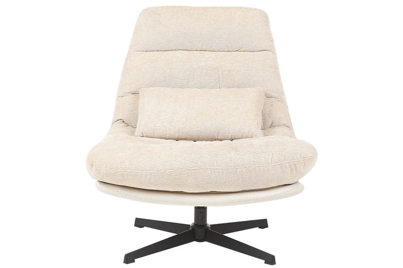 Svingbar lenestol Tovik - Beige, svart - Møbler - Stoler & lenestoler - Lenestoler - Lenestoler uten armlene