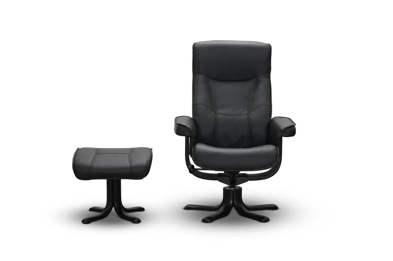 Tateo Lenestol Skinn - Svart - Møbler - Stoler & lenestoler - Lenestoler - Recliner & kinostol