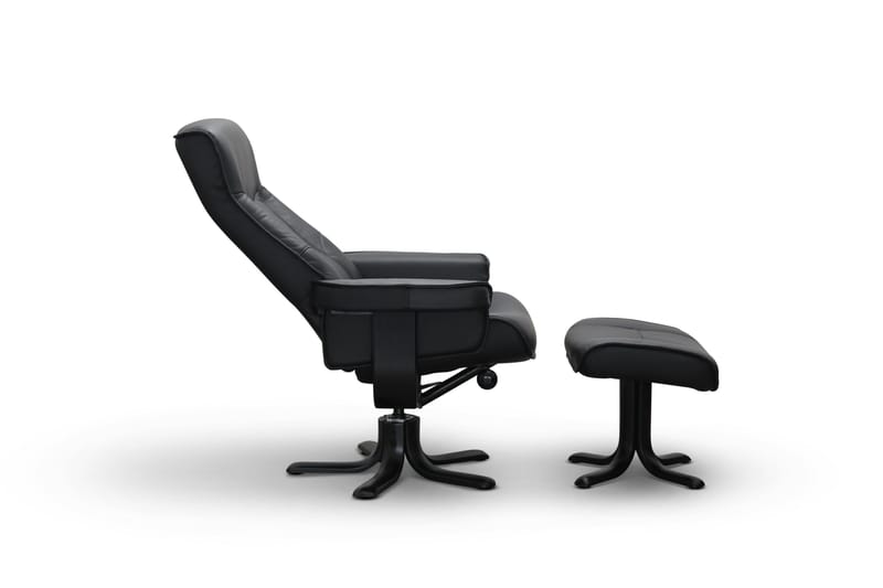 Tateo Lenestol Skinn - Svart - Møbler - Stoler & lenestoler - Lenestoler - Recliner & kinostol