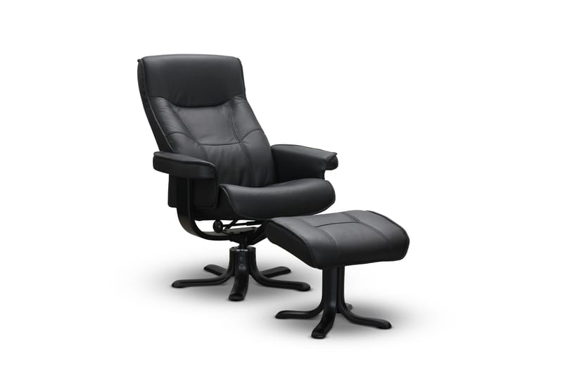 Tateo Lenestol Skinn - Svart - Møbler - Stoler & lenestoler - Lenestoler - Recliner & kinostol
