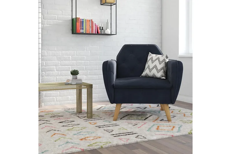 Teresa Lenestol Fløyel/Blå - Novogratz - Møbler - Stoler & lenestoler - Lenestoler