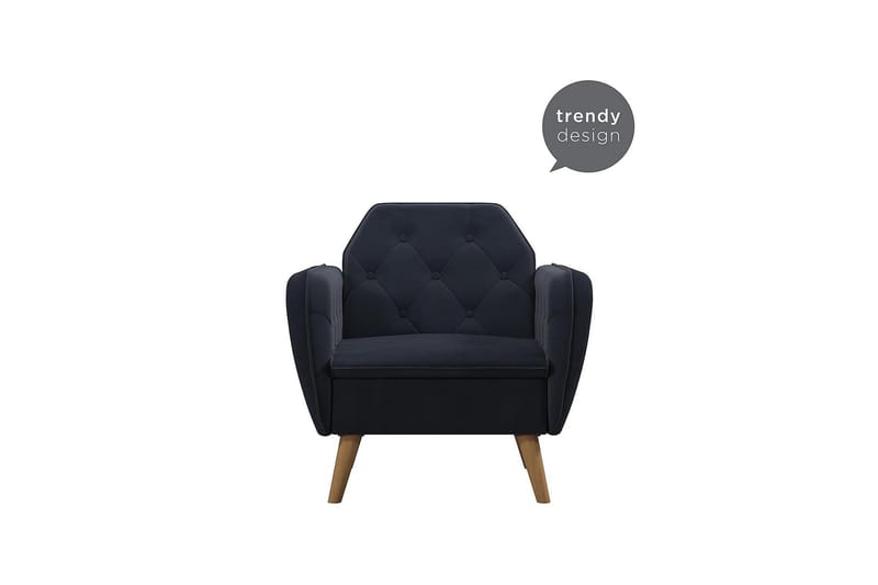 Teresa Lenestol Fløyel/Blå - Novogratz - Møbler - Stoler & lenestoler - Lenestoler