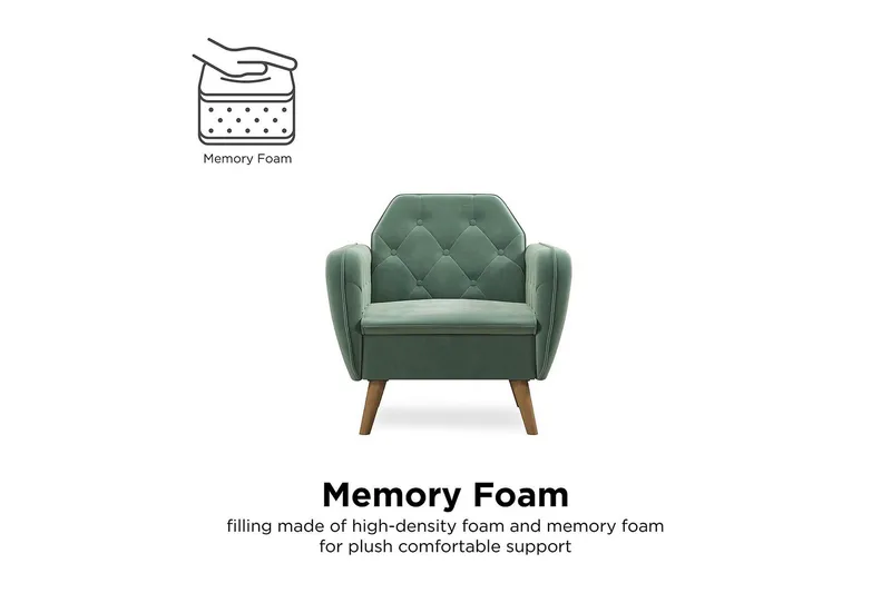 Teresa Lenestol Fløyel/Lysegrønn - Novogratz - Møbler - Stoler & lenestoler - Lenestoler