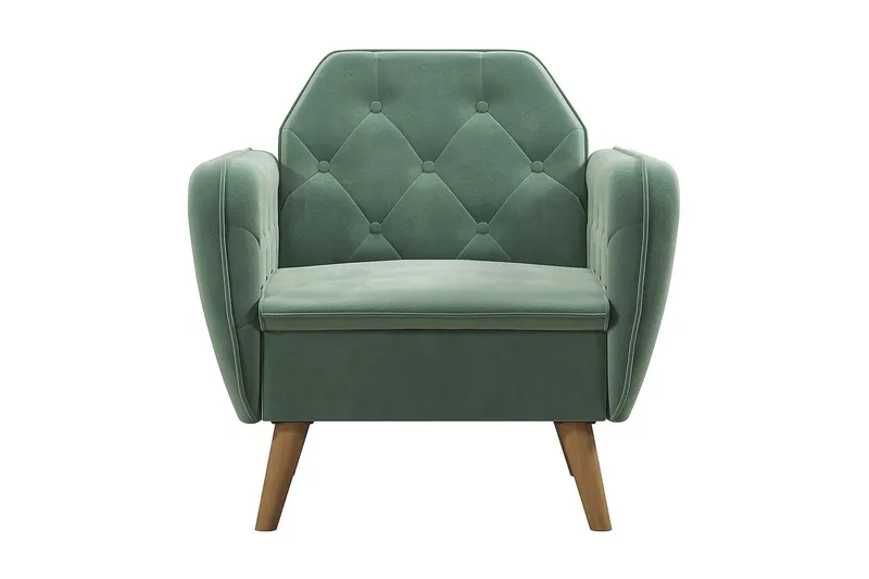 Teresa Lenestol Fløyel/Lysegrønn - Novogratz - Møbler - Stoler & lenestoler - Lenestoler