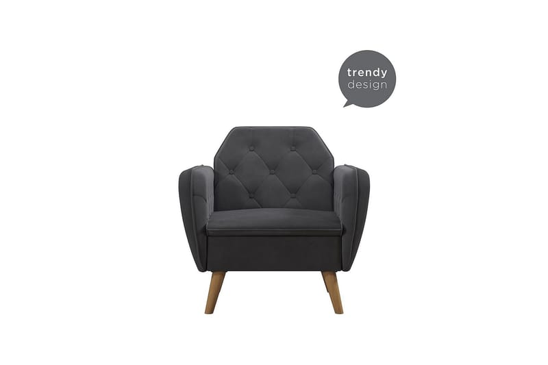 Teresa Lenestol Grå/Fløyel - Novogratz - Møbler - Stoler & lenestoler - Lenestoler