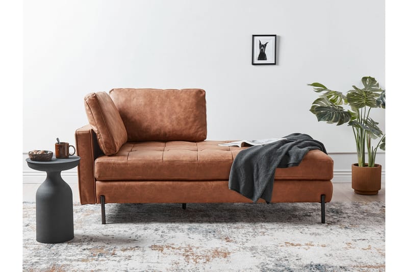 Toliman Sjeselong 172 cm Venstre - Brun/Svart - Møbler - Stoler & lenestoler - Lenestoler - Sjeselonglenestol & divanlenestol