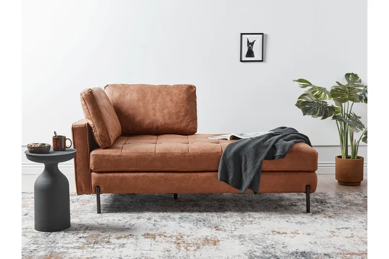 Toliman Sjeselong 172 cm Venstre - Brun/Svart - Møbler - Stoler & lenestoler - Lenestoler - Sjeselonglenestol & divanlenestol