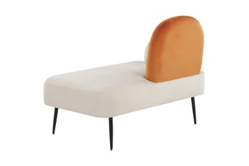 Toshio Sjeselong 76 cm Venstre - Hvit/Oransje - Møbler - Stoler & lenestoler - Lenestoler - Sjeselonglenestol & divanlenestol