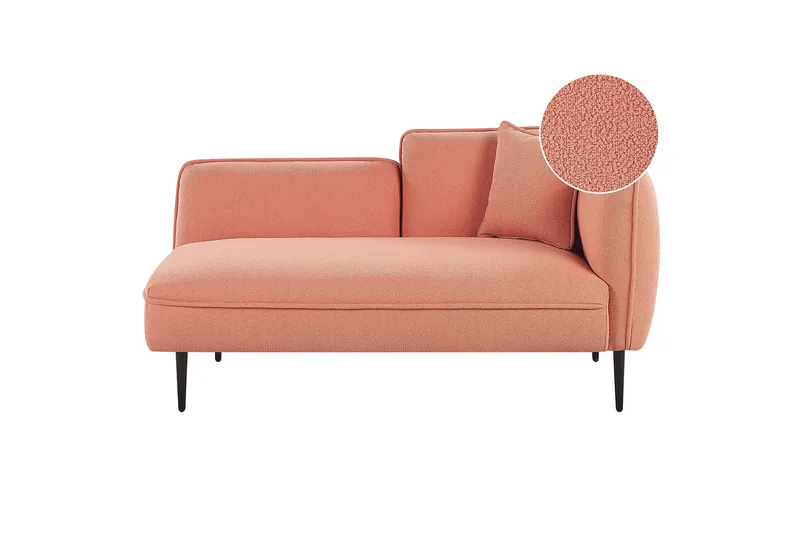 Toyoki Sjeselong 138 cm Høyre - Svart/Rosa - Møbler - Stoler & lenestoler - Lenestoler - Sjeselonglenestol & divanlenestol