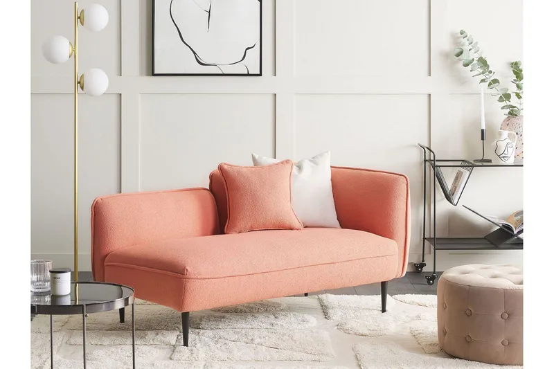 Toyoki Sjeselong 138 cm Høyre - Svart/Rosa - Møbler - Stoler & lenestoler - Lenestoler - Sjeselonglenestol & divanlenestol