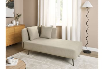 Toyoko Sjeselong 156 cm Venstre - Beige/Svart - Møbler - Stoler & lenestoler - Lenestoler - Sjeselonglenestol & divanlenestol