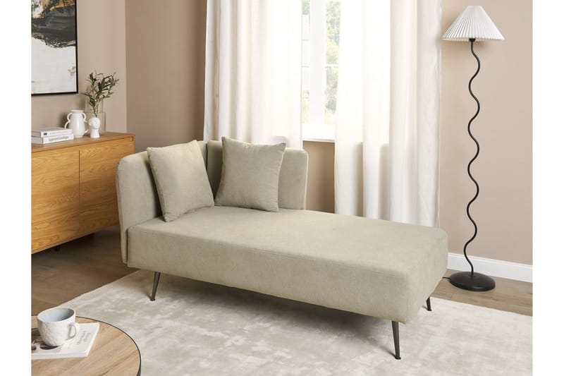 Toyoko Sjeselong 156 cm Venstre - Beige/Svart - Møbler - Stoler & lenestoler - Lenestoler - Sjeselonglenestol & divanlenestol