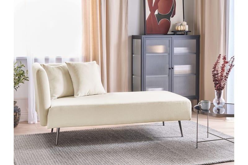 Toyoko Sjeselong 156 cm Venstre - Svart/Hvit - Møbler - Stoler & lenestoler - Lenestoler - Sjeselonglenestol & divanlenestol