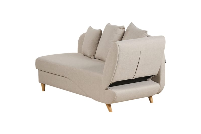 Trehan Sjeselong 157 cm Høyre - Beige - Møbler - Stoler & lenestoler - Lenestoler - Sjeselonglenestol & divanlenestol