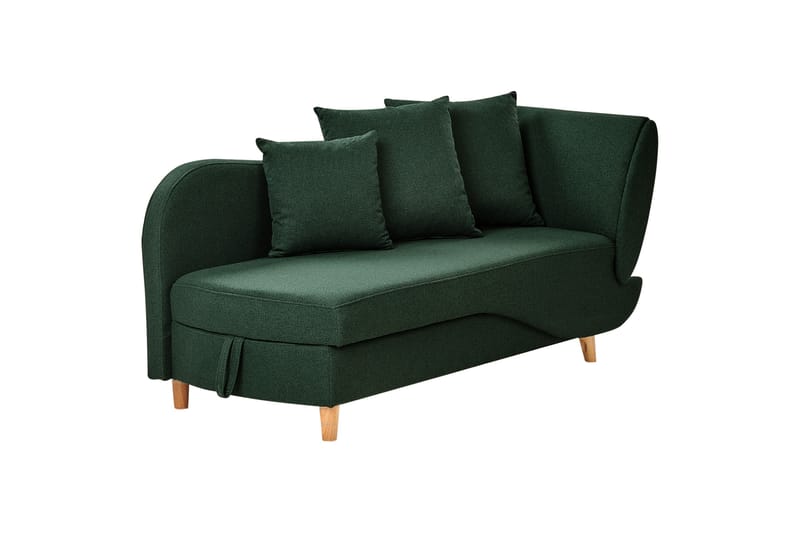 Trehan Sjeselong 157 cm Høyre - Grønn - Møbler - Stoler & lenestoler - Lenestoler - Sjeselonglenestol & divanlenestol