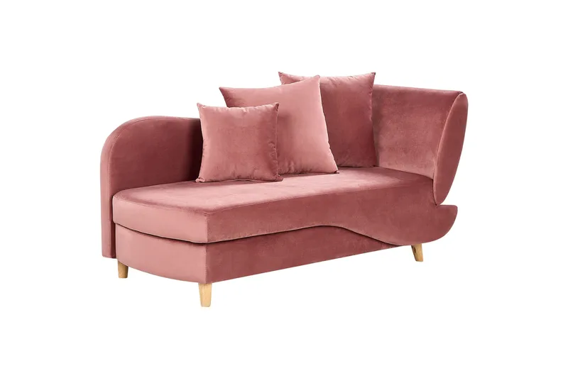 Trehan Sjeselong 157 cm Høyre - Rosa - Møbler - Stoler & lenestoler - Lenestoler - Sjeselonglenestol & divanlenestol