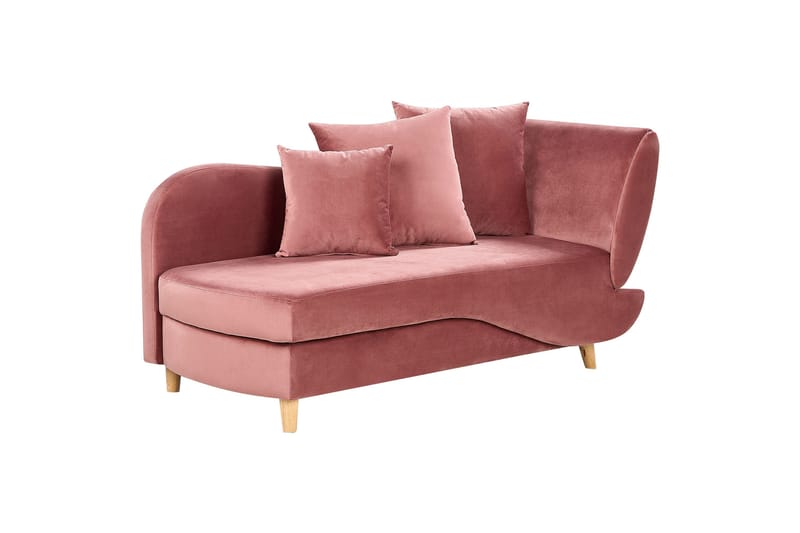 Trehan Sjeselong 157 cm Høyre - Rosa - Møbler - Stoler & lenestoler - Lenestoler - Sjeselonglenestol & divanlenestol