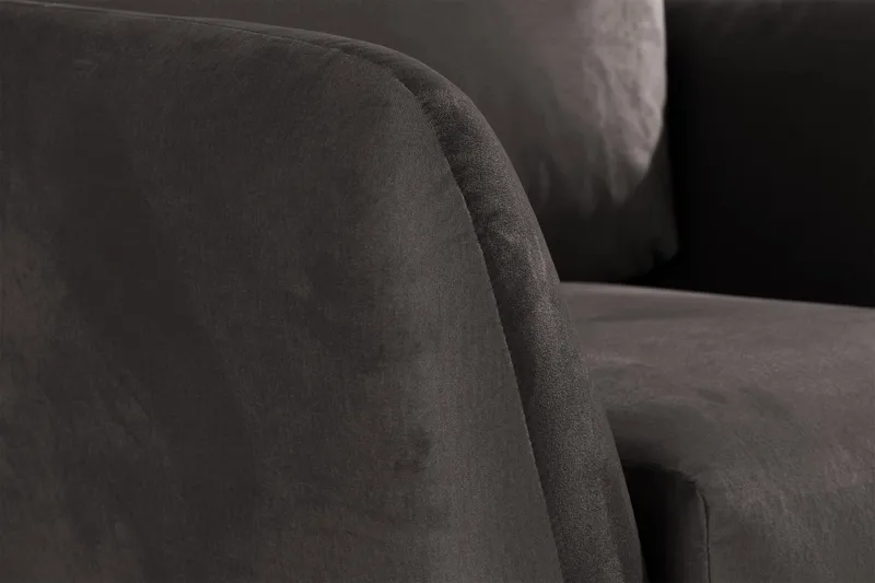 Trend Lenestol - Mørkegrå Fløyel - Møbler - Stoler & lenestoler - Lenestoler