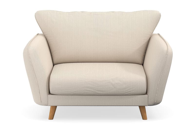 Trend Lyx Lenestol - Beige Kordfløyel - Møbler - Stoler & lenestoler - Lenestoler