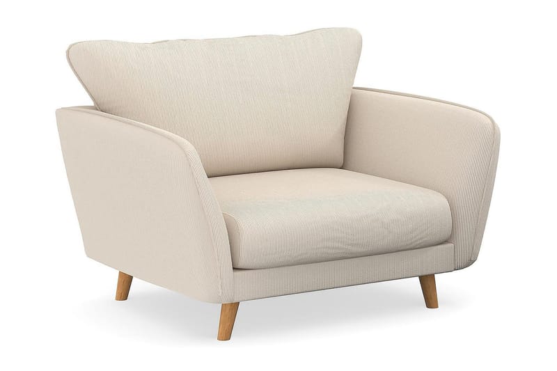 Trend Lyx Lenestol - Beige Kordfløyel - Møbler - Stoler & lenestoler - Lenestoler
