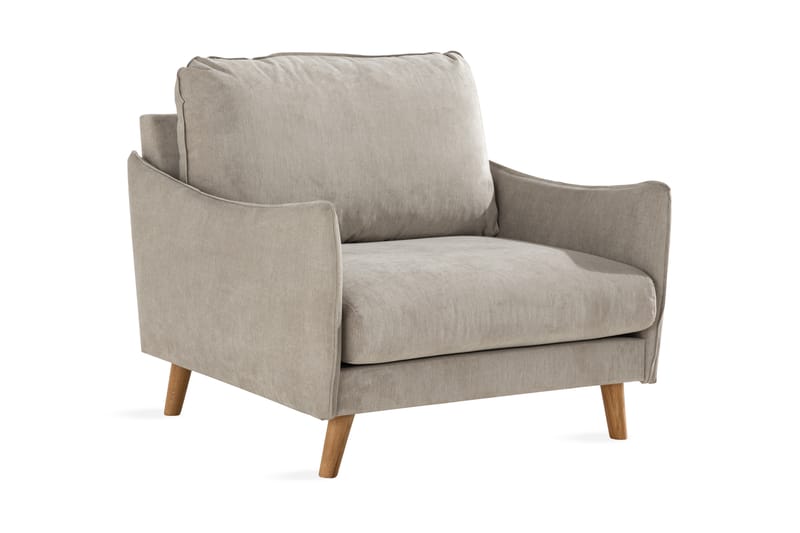 Trend Lyx Lenestol - Beige/Eik - Møbler - Stoler & lenestoler - Lenestoler