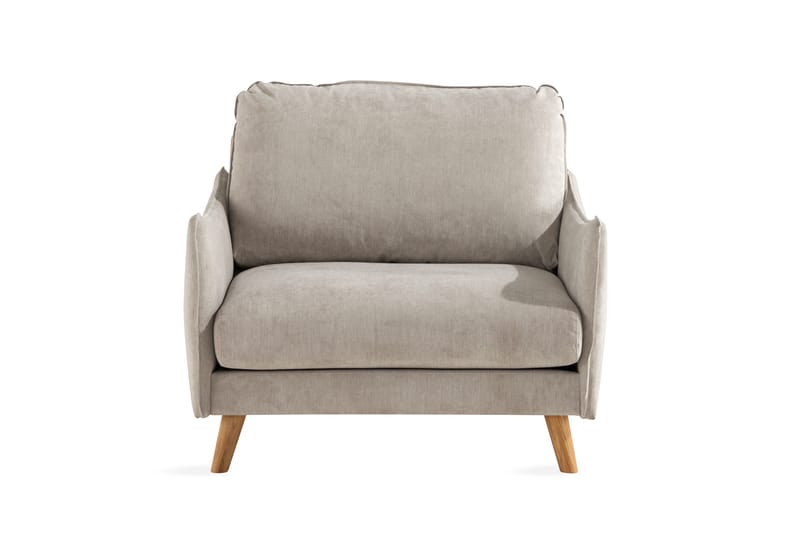 Trend Lyx Lenestol - Beige/Eik - Møbler - Stoler & lenestoler - Lenestoler