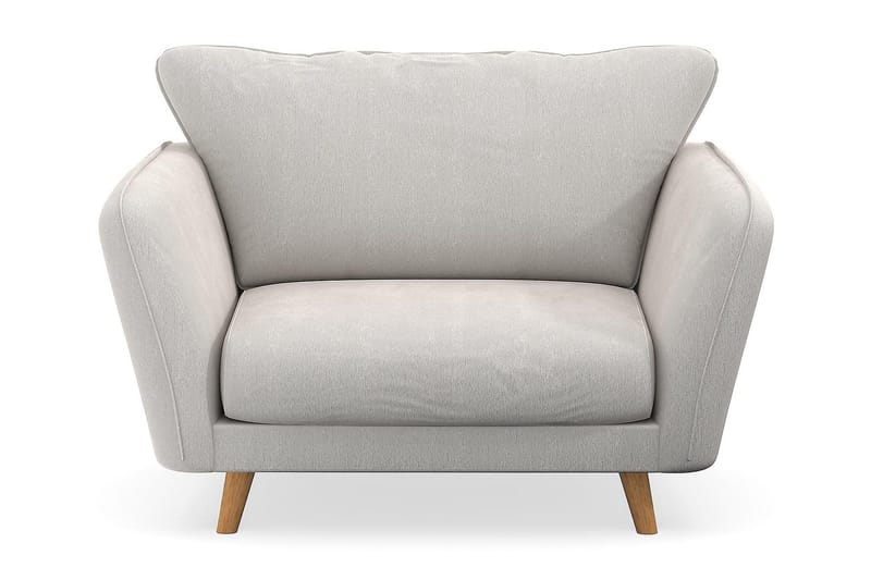 Trend Lyx Lenestol - Hvit Fløyel - Møbler - Stoler & lenestoler - Lenestoler