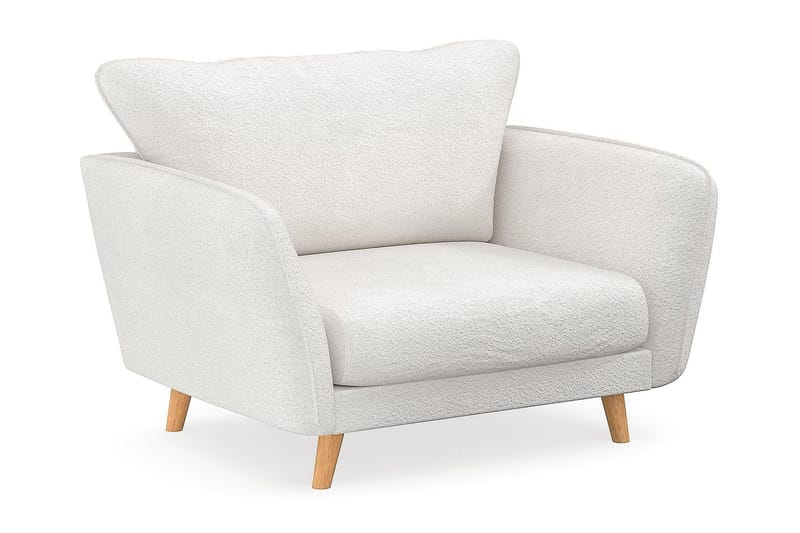 Trend Lyx Lenestol - Hvit|Bouclé - Møbler - Stoler & lenestoler - Lenestoler
