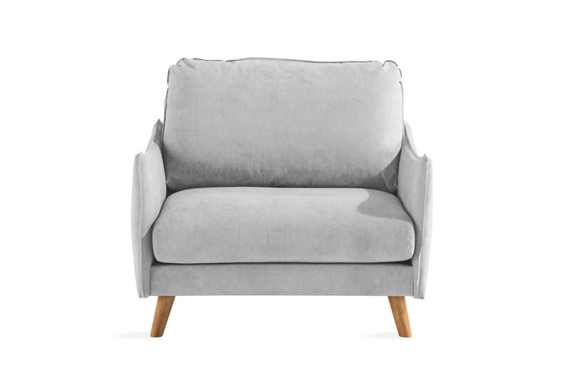 Trend Lyx Lenestol - Lysegrå/Eik - Møbler - Stoler & lenestoler - Lenestoler