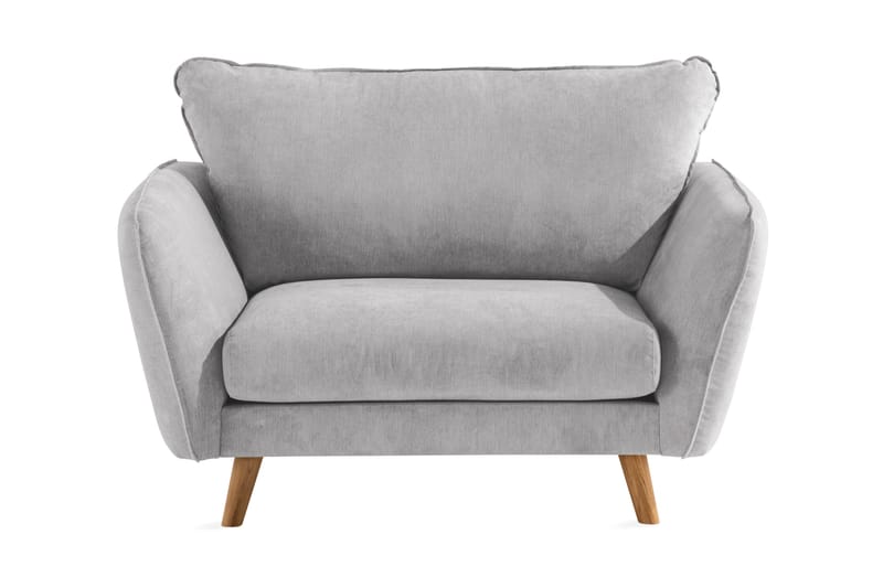 Trend Lyx Lenestol - Lysegrå/Eik - Møbler - Stoler & lenestoler - Lenestoler