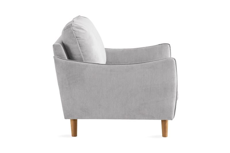 Trend Lyx Lenestol - Lysegrå/Eik - Møbler - Stoler & lenestoler - Lenestoler