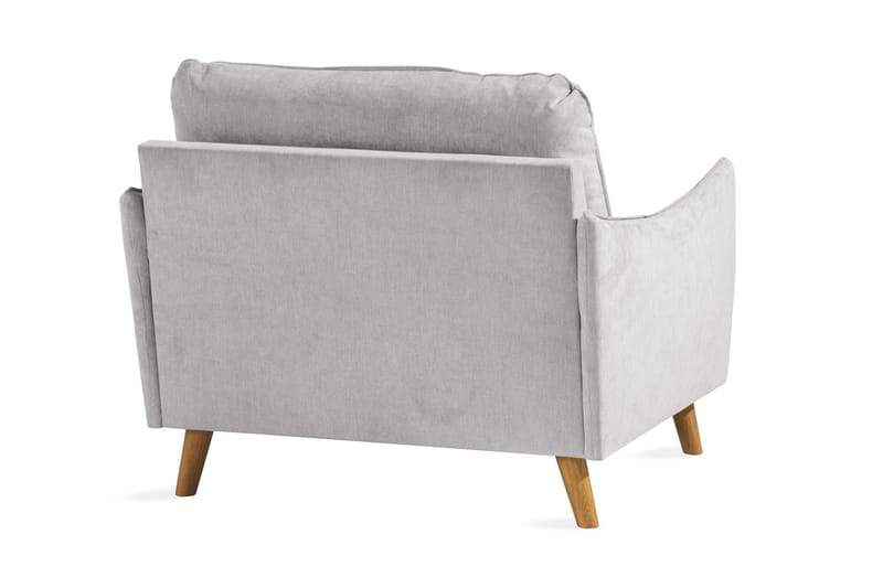 Trend Lyx Lenestol - Lysegrå/Eik - Møbler - Stoler & lenestoler - Lenestoler
