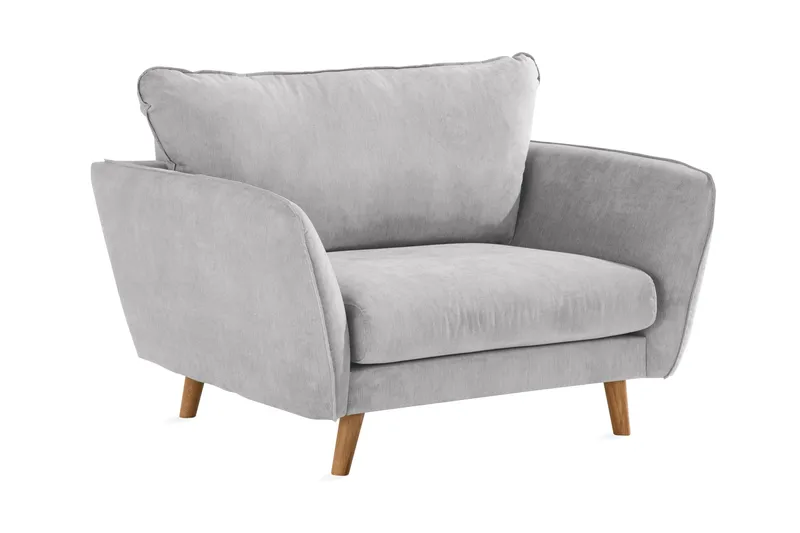 Trend Lyx Lenestol - Lysegrå/Eik - Møbler - Stoler & lenestoler - Lenestoler