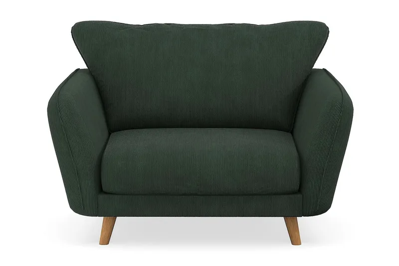 Trend Lyx Lenestol - Mørk grønn Kordfløyel - Møbler - Stoler & lenestoler - Lenestoler