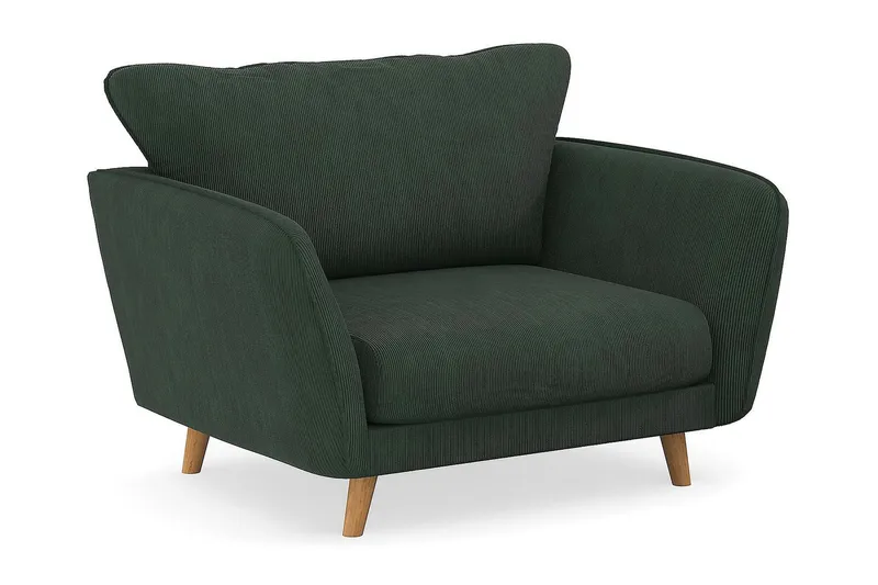 Trend Lyx Lenestol - Mørk grønn Kordfløyel - Møbler - Stoler & lenestoler - Lenestoler