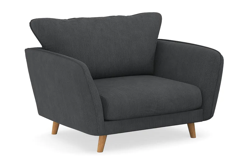 Trend Lyx Lenestol - Mørkegrå Kordfløyel - Møbler - Stoler & lenestoler - Lenestoler