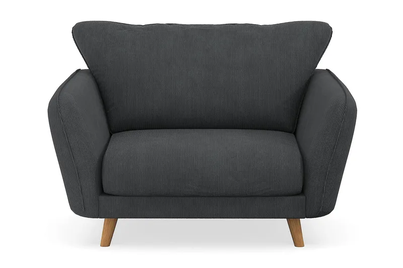 Trend Lyx Lenestol - Mørkegrå Kordfløyel - Møbler - Stoler & lenestoler - Lenestoler