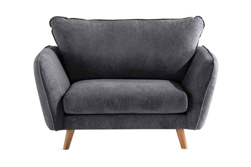 Trend Lyx Lenestol - Mørkegrå/Eik - Møbler - Stoler & lenestoler - Lenestoler