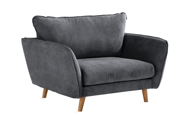 Trend Lyx Lenestol - Mørkegrå/Eik - Møbler - Stoler & lenestoler - Lenestoler
