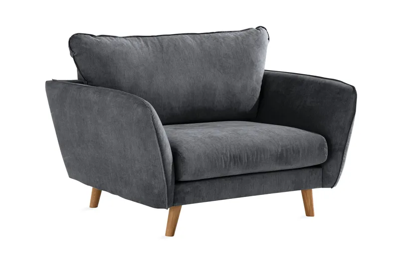 Trend Lyx Lenestol - Mørkegrå/Eik - Møbler - Stoler & lenestoler - Lenestoler