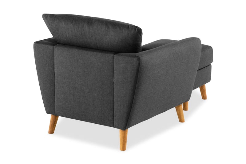 Trend Sofagruppe Lenestol med Fotskammel - Svart - Møbler - Stoler & lenestoler - Lenestoler - Lenestol med fotskammel