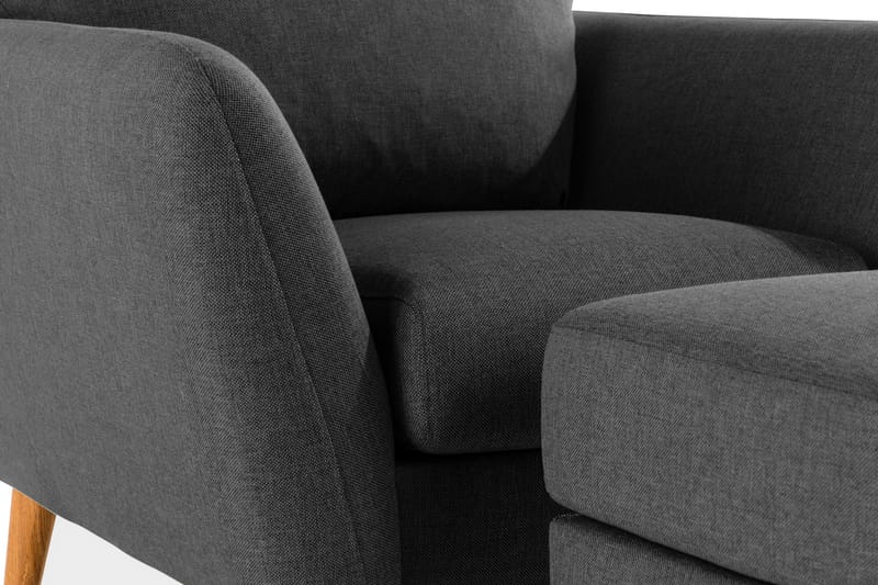 Trend Sofagruppe Lenestol med Fotskammel - Svart - Lenestoler