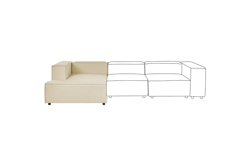 Tunda Sjeselong 119 cm Høyre - Beige/Svart - Møbler - Stoler & lenestoler - Lenestoler - Sjeselonglenestol & divanlenestol