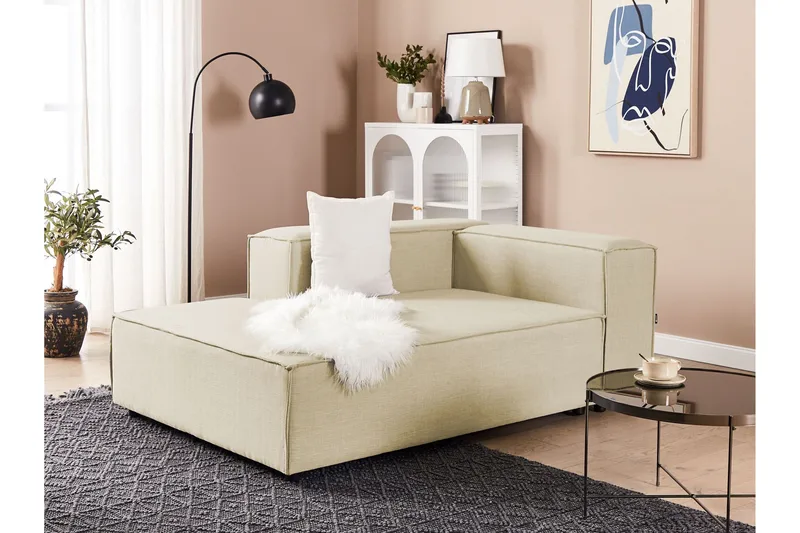 Tunda Sjeselong 119 cm Høyre - Beige/Svart - Møbler - Stoler & lenestoler - Lenestoler - Sjeselonglenestol & divanlenestol